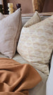 Metallic Cushion 55cm Square - Triangle Golden