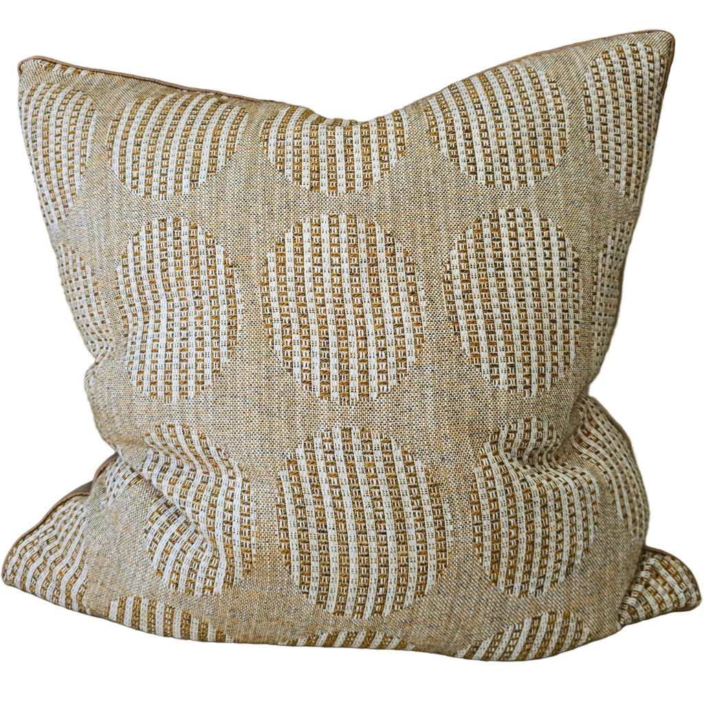 Stella Cushion 55cm Square - Tan | White