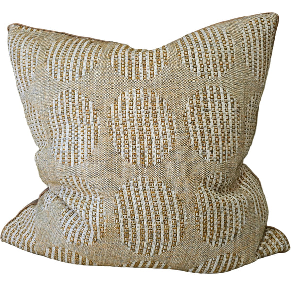 Stella Cushion 55cm Square - Tan | White