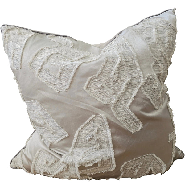Tufted Relic Cushion 55cm Square - Silver Grey