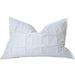 Shabby Chic Heavy Weight French Linen Cotton Cushion 40x60cm Lumbar- Intertwined Off White