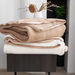 LIMITED EDITION - Dozza Reversible Bedcover Massive Blanket Coverlet Set 230x200cm - Cream White