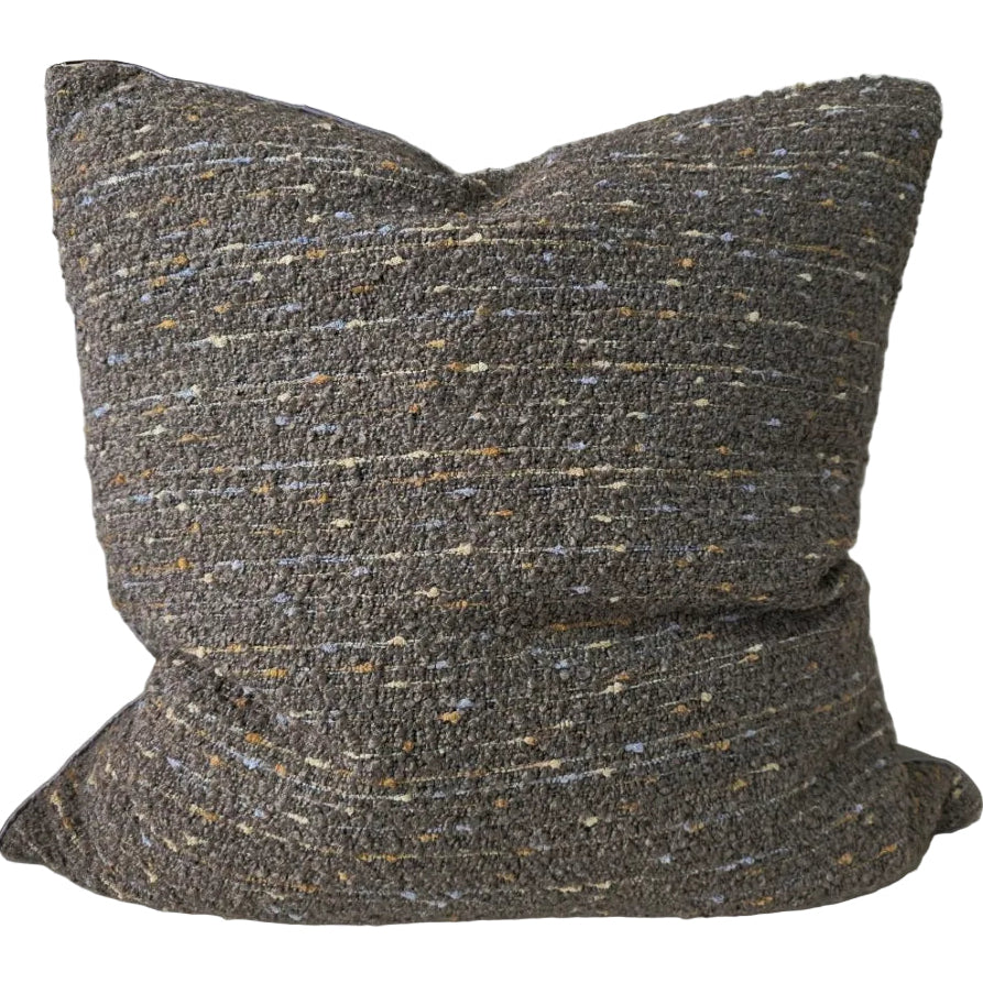 The Terra Weave Cushion 55cm Square - Charcoal Brown