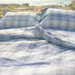 Pure French Linen Yarn Dyed Blue White Check Duvet Cover Quilt Cover Set - Mykonos