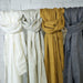 Sheer French Flax Linen Curtain 2pcs- Pearl White, Natural, Mustard, Charcoal