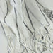 Yarn Dyed French Linen Scarf with Hand Kotted Edge - Alex