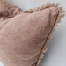 LAST TWO - Matera Stonewashed Heavy Weight French Linen Cushion 60cm Square Feather Filled - Muted Clay