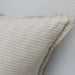 Rustique Stonewashed Heavy Weight French Linen Cushion 55cm Square Feather Filled - Blue Latte Striped