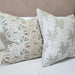 The Outback Artisan Block Printed Heavy Weight Pure French Linen Cushion 55cm Square - Eucalyptus