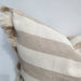 Caribbean Sea Texure Pure French Linen Cushion Feather Filled 55cm Square - Natural Fringed
