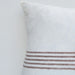 Casa Texture Pure French Linen Cushion Feather Filled 55cm Square - Serape Striped Clay