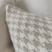 Rustic Linen Cotton Cushion Square Feather Filled - Jacquard Houndstooth
