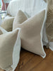 Palermo Gauze Cotton Linen Cushion Feather Filled -Nude