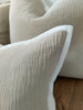 Palermo Gauze Cotton Linen Cushion Feather Filled -Nude