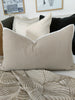 Palermo Gauze Cotton Linen Cushion Feather Filled -Nude