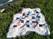 Woven Tapestry Picnic Rug Beach Blanket-  Grid Colouring