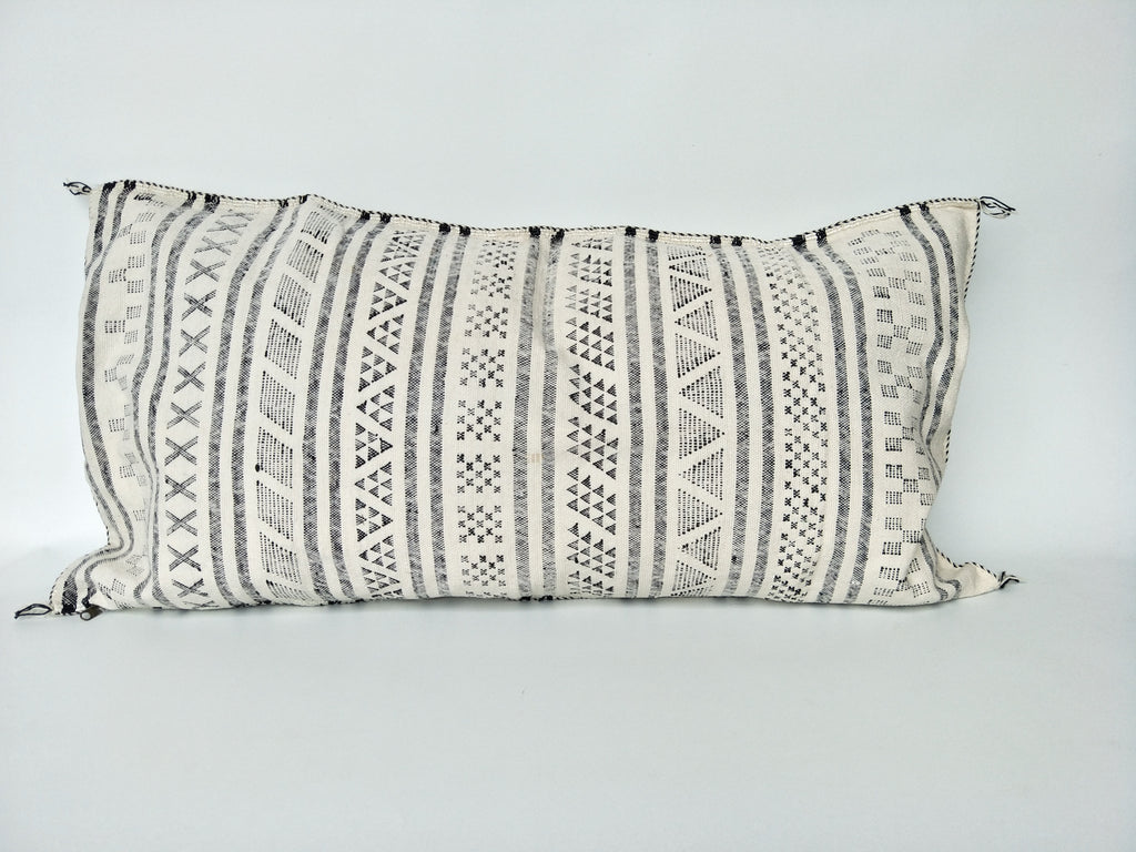 Casablanca Artisan Moroccan Cactus Silk Home Hand-Loomed Vegan Cushion Lumbar - N