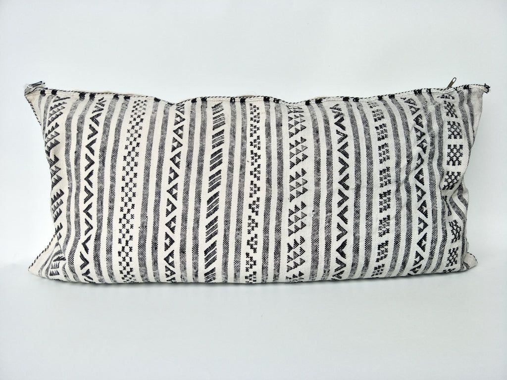 Casablanca Artisan Moroccan Cactus Silk Home Hand-Loomed Vegan Cushion Lumbar - N