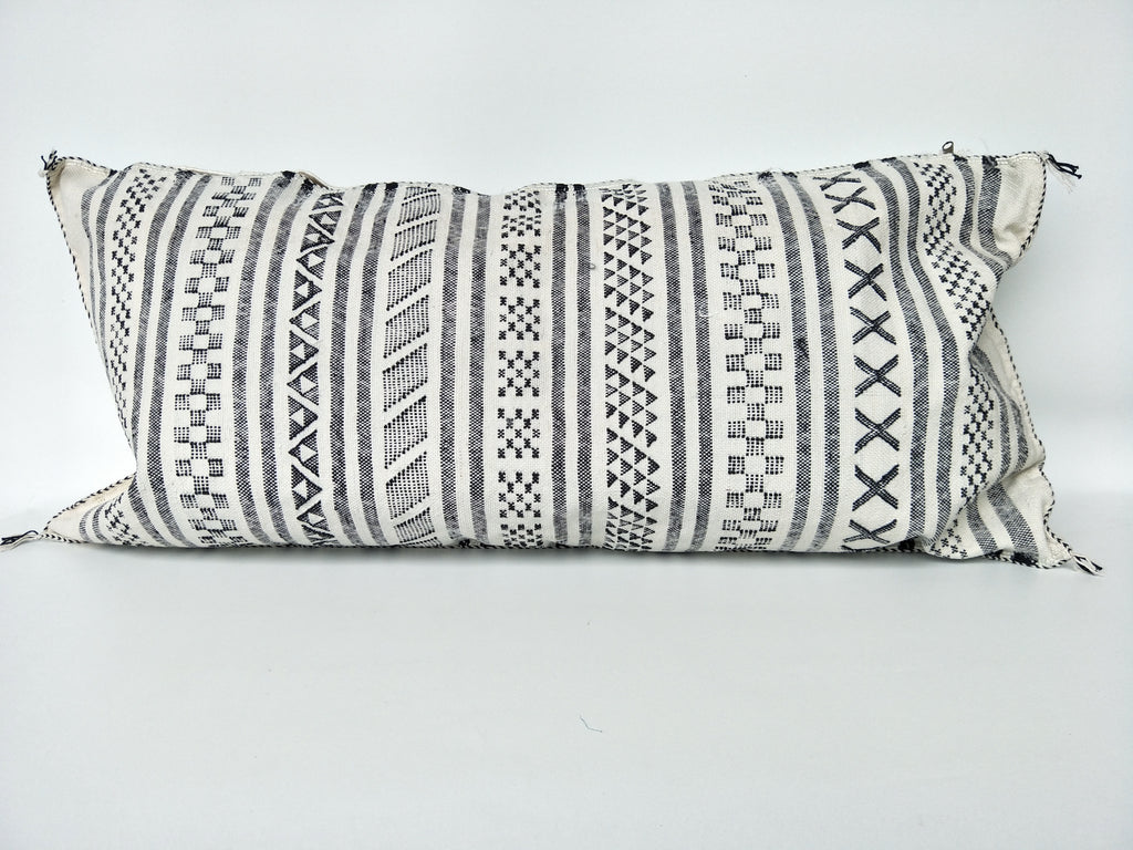 Casablanca Artisan Moroccan Cactus Silk Home Hand-Loomed Vegan Cushion Lumbar - N
