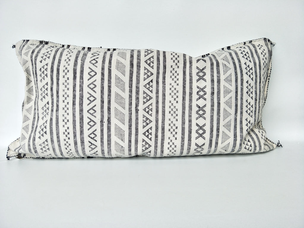 Casablanca Artisan Moroccan Cactus Silk Home Hand-Loomed Vegan Cushion Lumbar - N