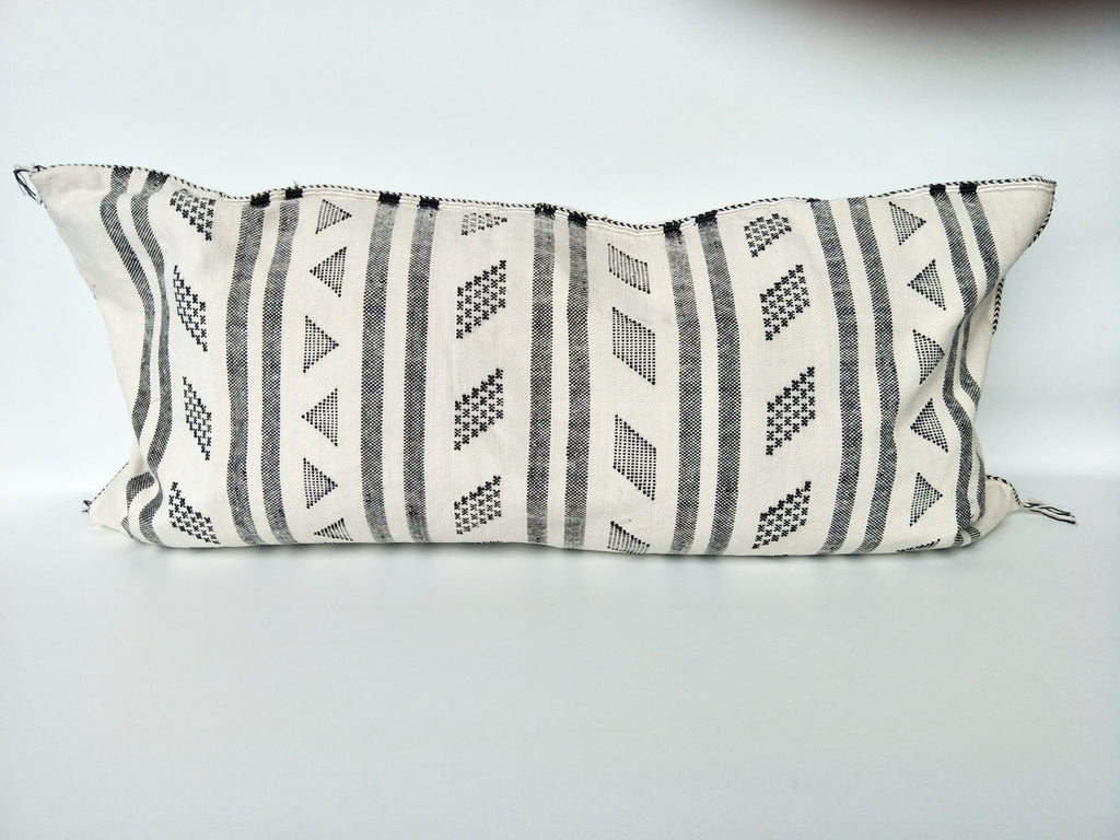 Casablanca Artisan Moroccan Cactus Silk Home Hand-Loomed Vegan Cushion Lumbar - N