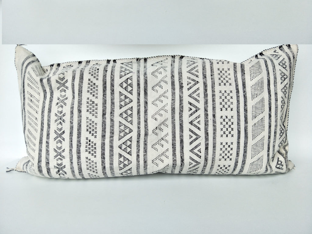 Casablanca Artisan Moroccan Cactus Silk Home Hand-Loomed Vegan Cushion Lumbar - N