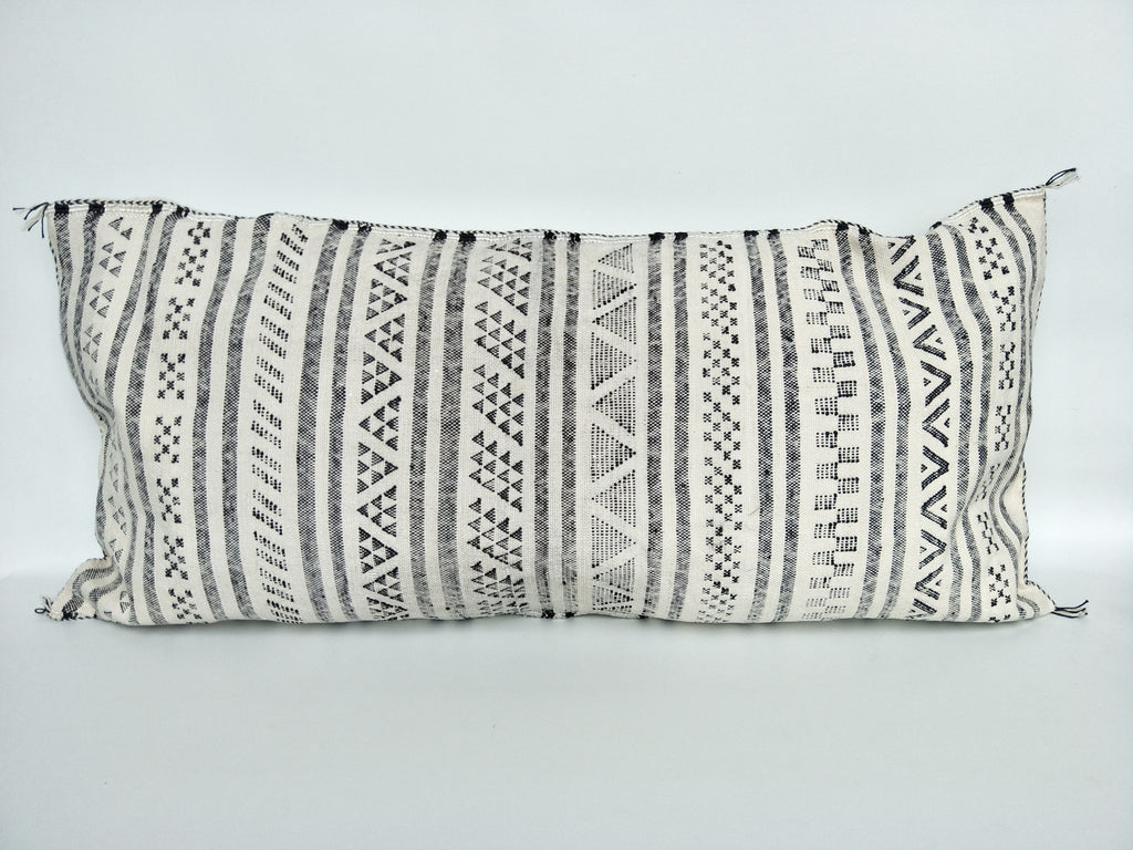 Casablanca Artisan Moroccan Cactus Silk Home Hand-Loomed Vegan Cushion Lumbar - N