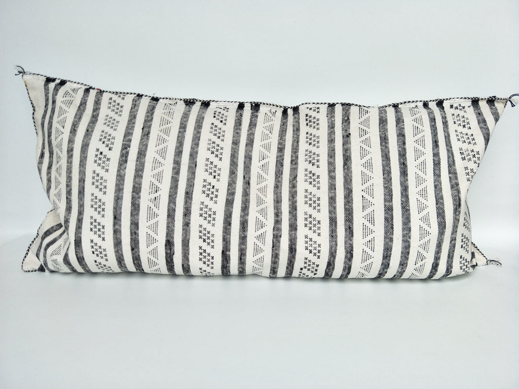 Casablanca Artisan Moroccan Cactus Silk Home Hand-Loomed Vegan Cushion Lumbar - N