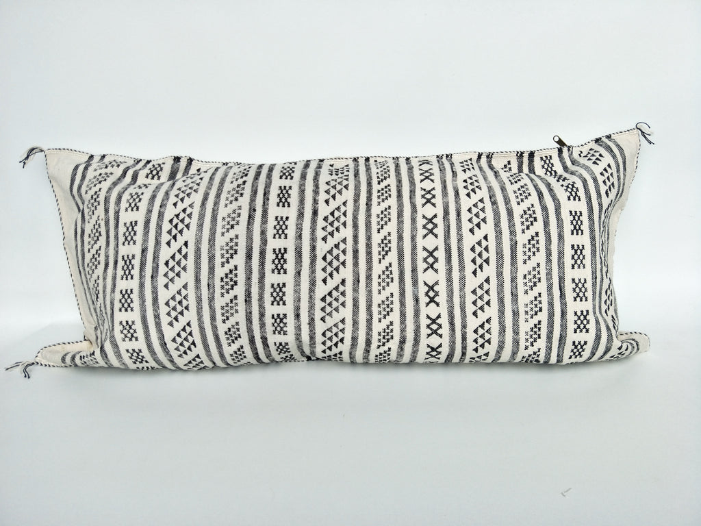 Casablanca Artisan Moroccan Cactus Silk Home Hand-Loomed Vegan Cushion Lumbar - N