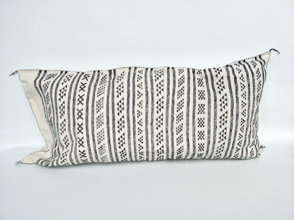 Casablanca Artisan Moroccan Cactus Silk Home Hand-Loomed Vegan Cushion Lumbar - N