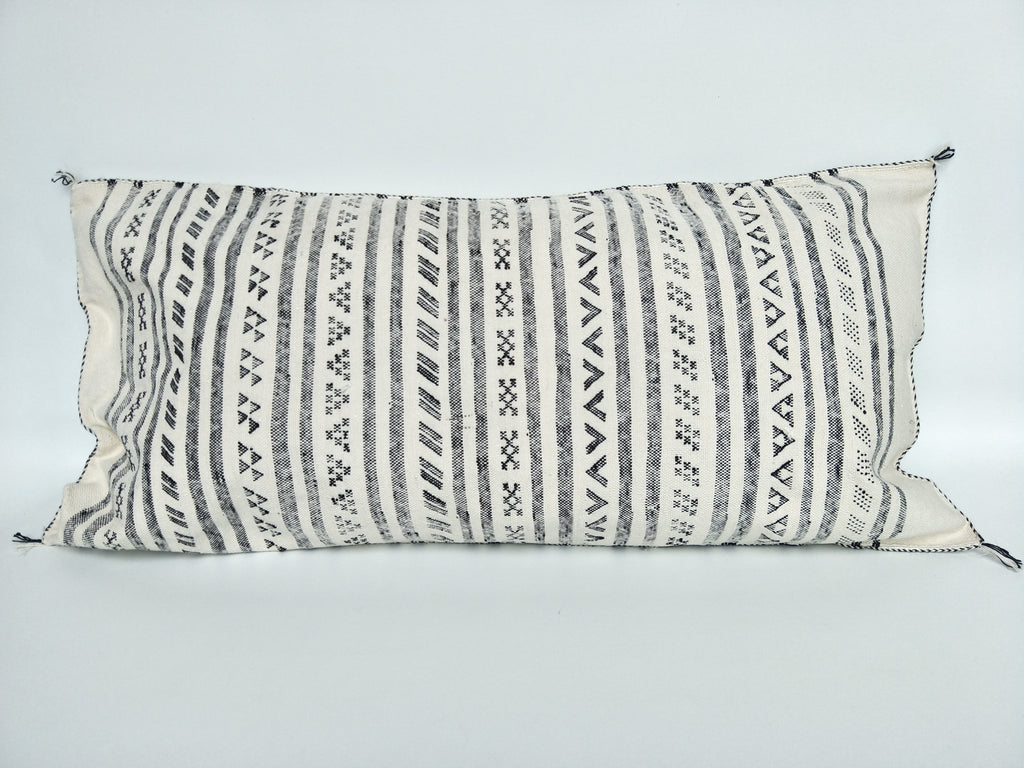 Casablanca Artisan Moroccan Cactus Silk Home Hand-Loomed Vegan Cushion Lumbar - N