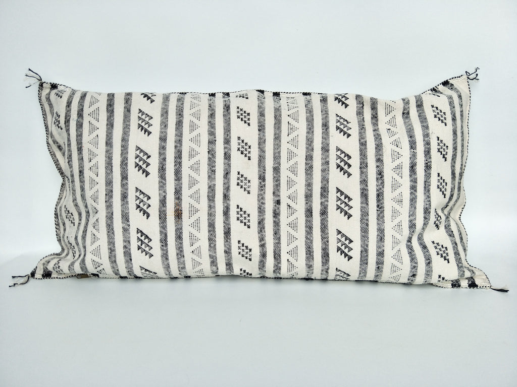 Casablanca Artisan Moroccan Cactus Silk Home Hand-Loomed Vegan Cushion Lumbar - N