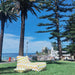 Cronulla Outdoor Sun Lounge/Beanbag Set Solution-Dyed Fabrics - Sunset Wave