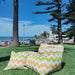 Cronulla Outdoor Sun Lounge/Beanbag Set Solution-Dyed Fabrics - Sunset Wave