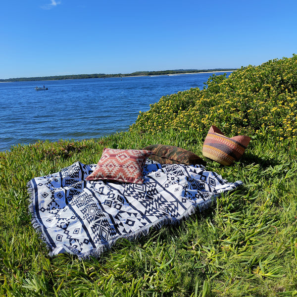 Woven Tapestry Picnic Rug Beach Blanket-  Tribe
