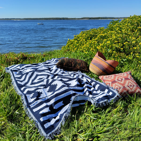 Woven Tapestry Picnic Rug Beach Blanket-  Tribe Pride