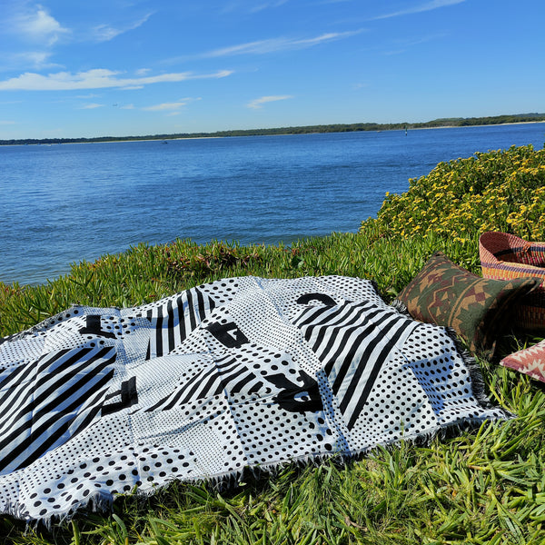 Woven Tapestry Picnic Rug Beach Blanket-  Daydream