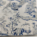 Chinoiserie Oriental Garden Linen Cotton Cushion 60cm Square Feather Filled