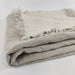 Versailles Two Tone French Linen Heavy Weight Pure Linen Throw Fringe- Warm White & Natural