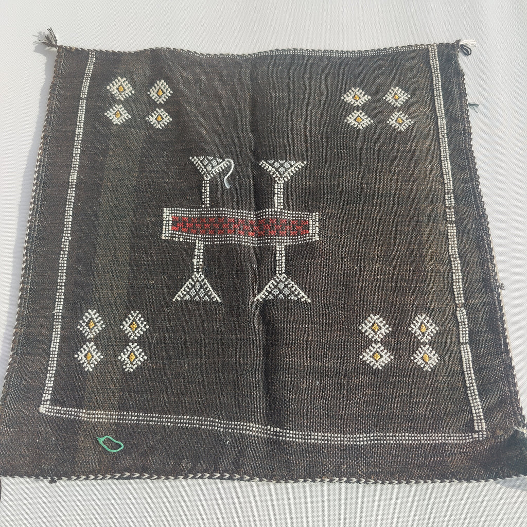 Casablanca Artisan Moroccan Cactus Silk Home Hand-Loomed Vegan Cushion Cover