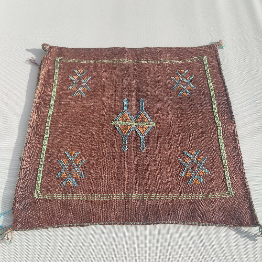 Casablanca Artisan Moroccan Cactus Silk Home Hand-Loomed Vegan Cushion Cover