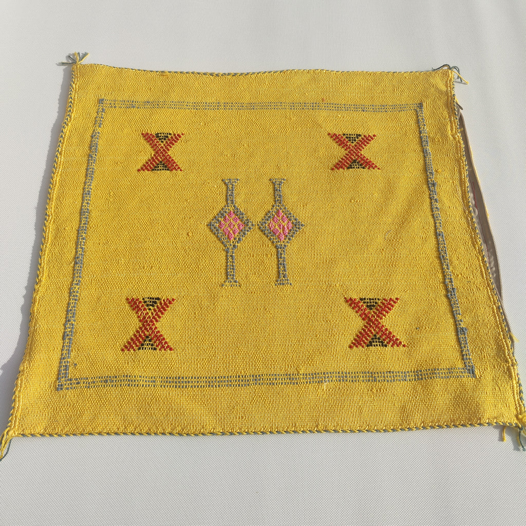 Casablanca Artisan Moroccan Cactus Silk Home Hand-Loomed Vegan Cushion Cover