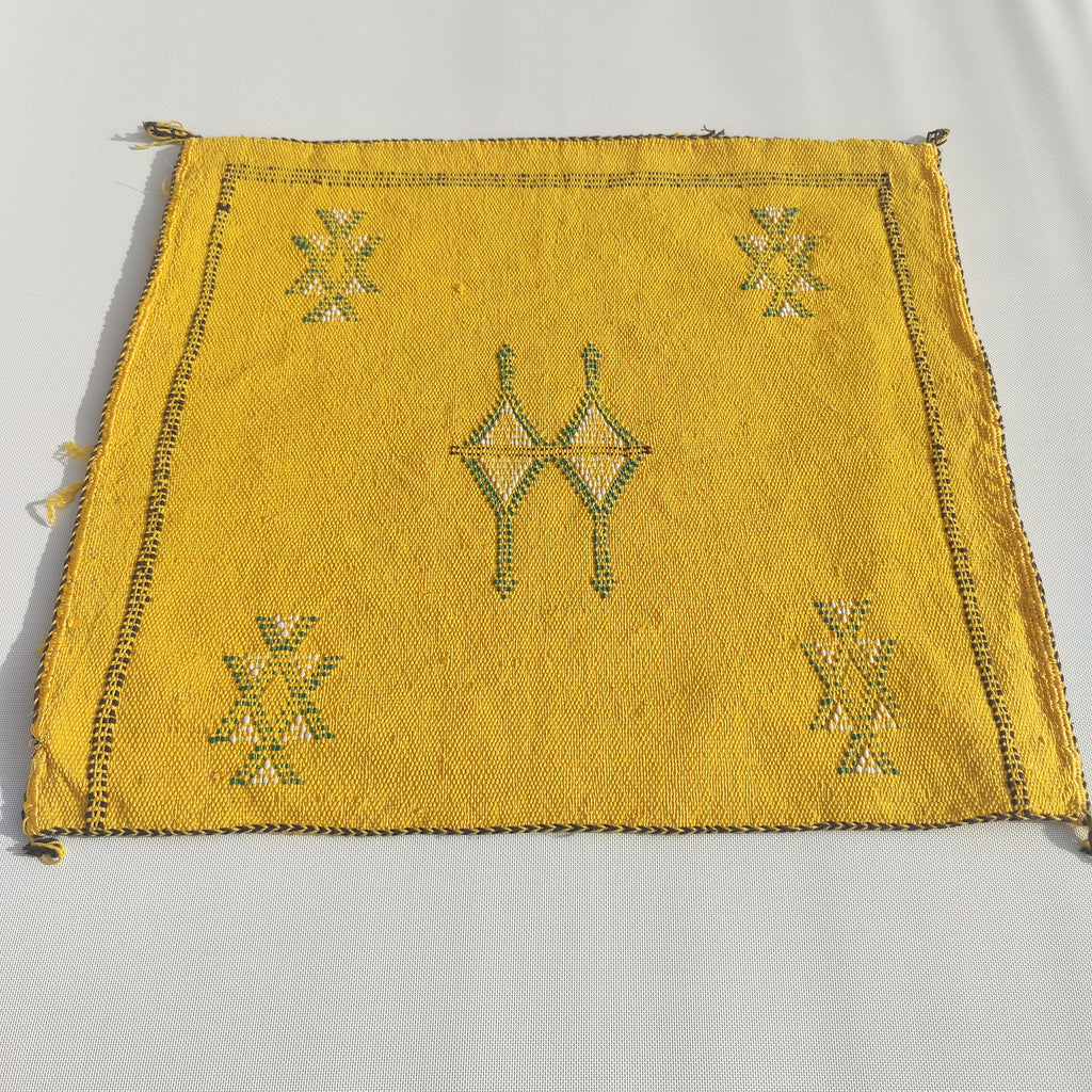 Casablanca Artisan Moroccan Cactus Silk Home Hand-Loomed Vegan Cushion Cover