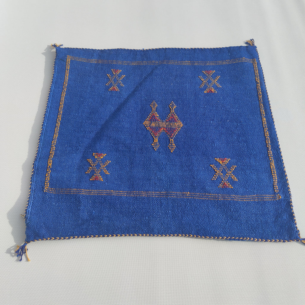 Casablanca Artisan Moroccan Cactus Silk Home Hand-Loomed Vegan Cushion Cover