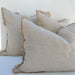 Rustic Jute Linen Cushion Feather Filled 60cm Square - Bedouin