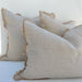 Rustic Jute Linen Cushion Feather Filled 40cmx 60cm - Bedouin