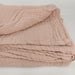 Wabi Sabi Stonewashed Cotton Muslin Massive Throw & Bedcover 230cmx200cm- Coral Pink