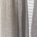 Ripple Effect Texture Two Tone French Linen Scarf - Latte &  Dark Grey