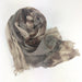 Tie Dyed Texture Two Tone French Linen Scarf