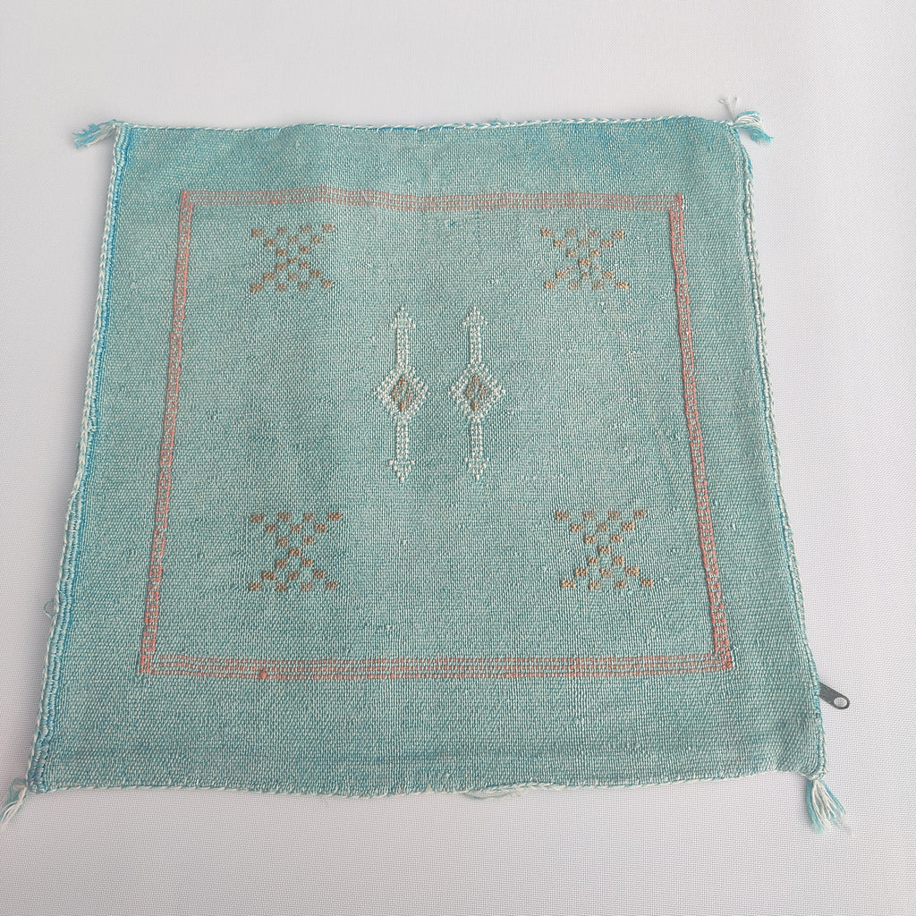 Casablanca Artisan Moroccan Cactus Silk Home Hand-Loomed Vegan Cushion Cover